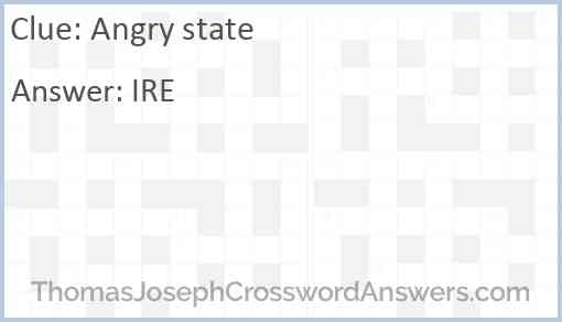 Angry state Answer