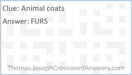 Animal coats Answer