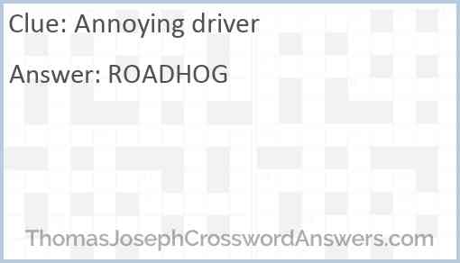 Annoying driver Answer
