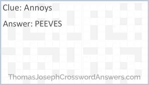 Annoys Answer