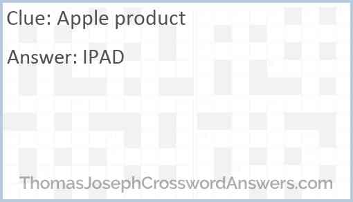 Apple product Answer
