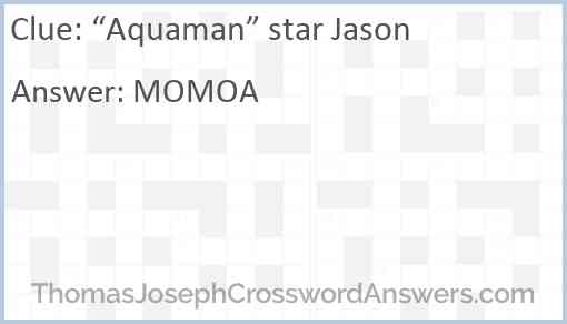 “Aquaman” star Jason Answer