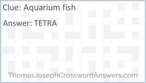 Aquarium fish Answer