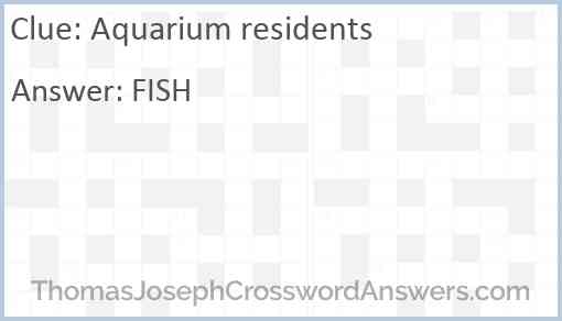 Aquarium residents Answer