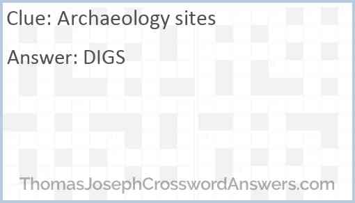 Archaeology sites Answer
