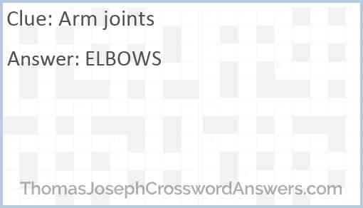 Arm joints Answer