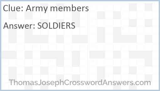 Army members Answer