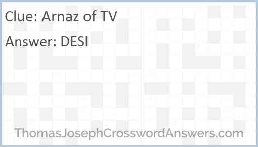 Arnaz of TV Answer