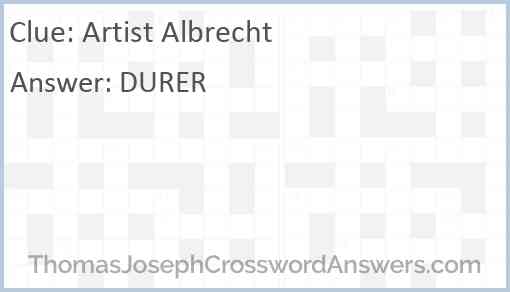 Artist Albrecht Answer