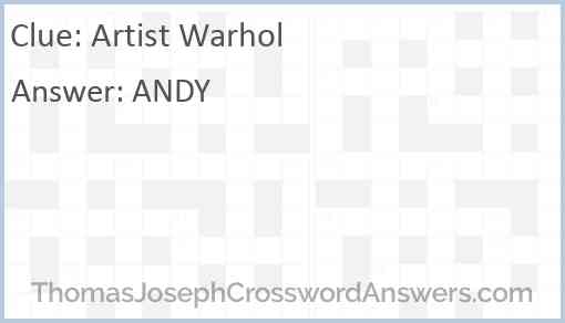 Artist Warhol Answer