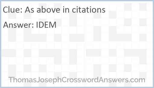 As above in citations Answer
