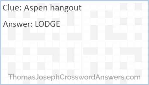 Aspen hangout Answer