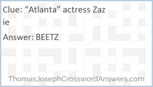 “Atlanta” actress Zazie Answer