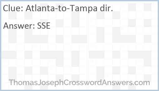 Atlanta-to-Tampa dir. Answer