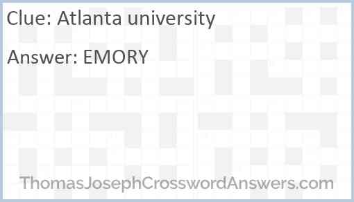 Atlanta university Answer