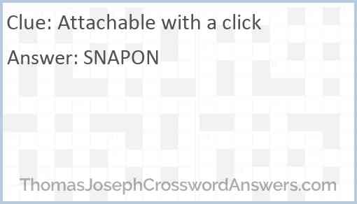 Attachable with a click Answer