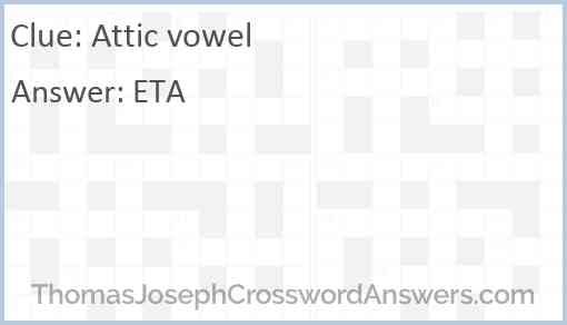 Attic vowel Answer