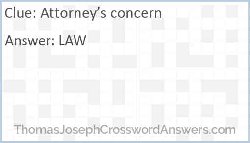 Attorney’s concern Answer