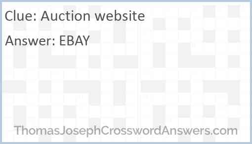 Auction website Answer