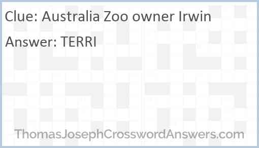 Australia Zoo owner Irwin Answer