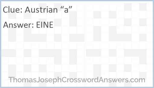 Austrian “a” Answer