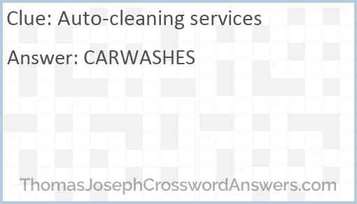 Auto-cleaning services Answer