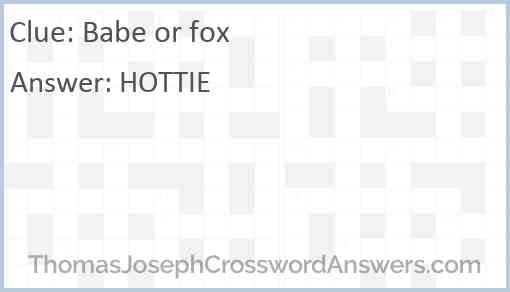 Babe or fox Answer