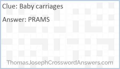 Baby carriages Answer