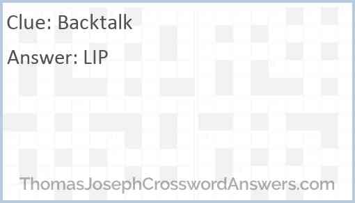 Backtalk Answer