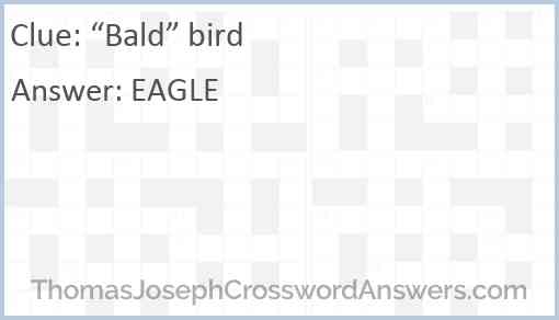 “Bald” bird Answer