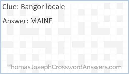 Bangor locale Answer