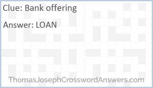 Bank offering Answer