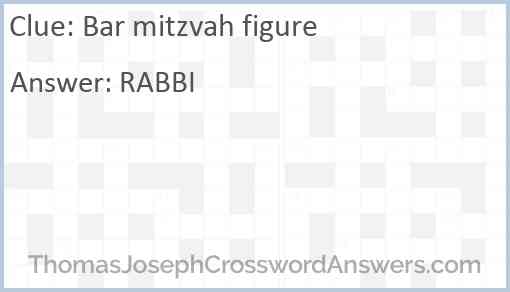 Bar mitzvah figure Answer