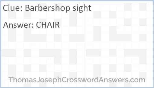 Barbershop sight Answer