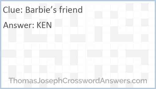 Barbie’s friend Answer