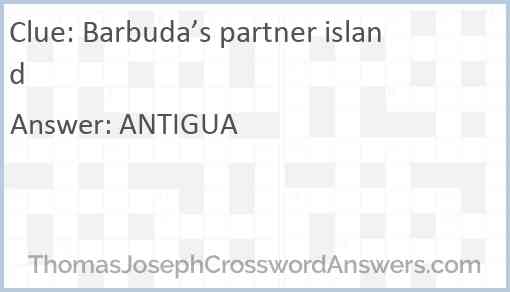 Barbuda’s partner island Answer