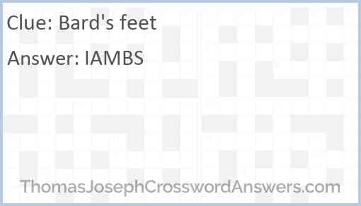 Bard's feet Answer
