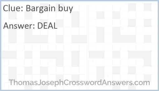 Bargain buy Answer