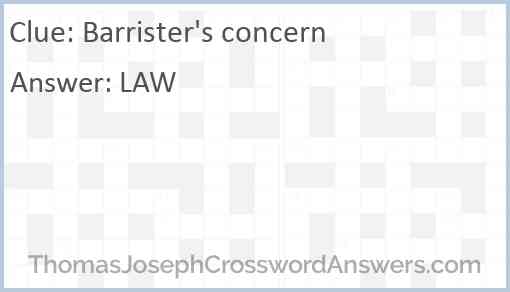 Barrister's concern Answer