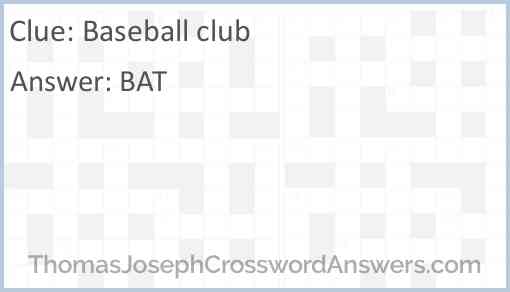 Baseball club Answer