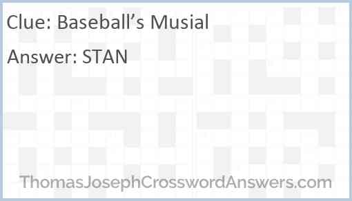 Baseball’s Musial Answer