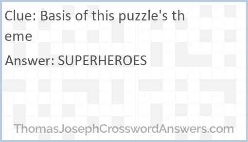 Basis of this puzzle's theme Answer