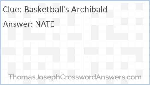 Basketball’s Archibald Answer