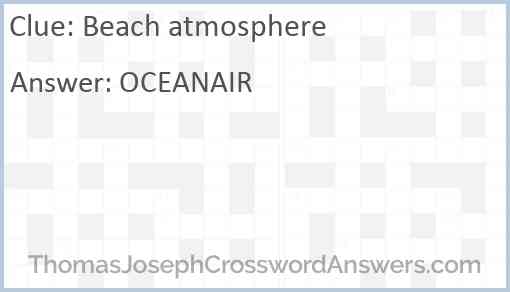 Beach atmosphere Answer