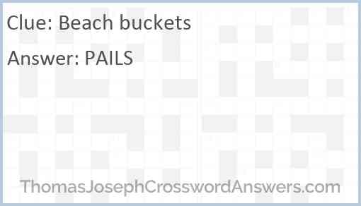 Beach buckets Answer