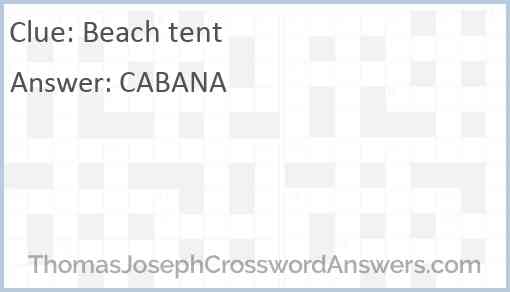 Beach tent Answer