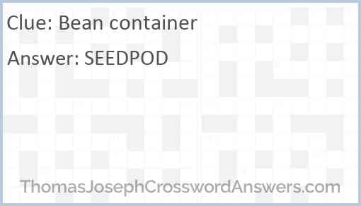 Bean container Answer