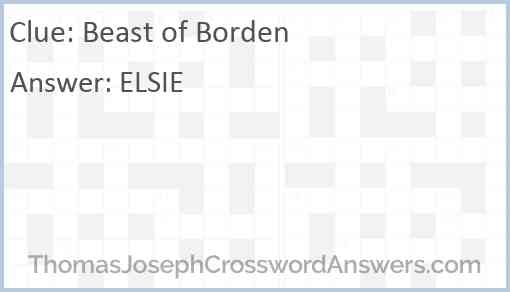 Beast of Borden Answer