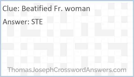 Beatified Fr. woman Answer