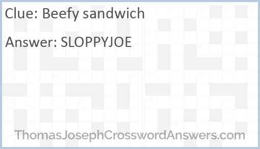 Beefy sandwich Answer